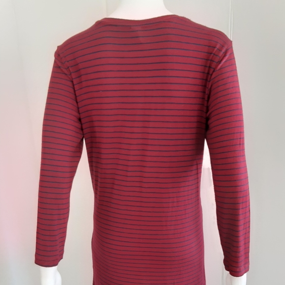 OLD NAVY BURGUNDY STRIP LONG SLEEVE TUNIC TEE SZ  SP - Picture 4 of 7